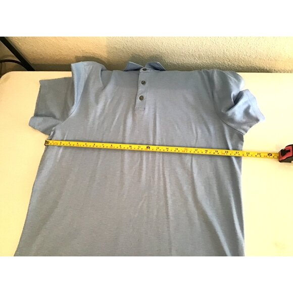 PERRY ELLIS- MENS BLUE SHORT SLEEVE POLO SHIRT SIZE LARGE - Picture 5 of 6